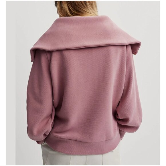Varley Vine Half-Zip Pullover size L large pink rose gold zip sweatshirt - Picture 4 of 10
